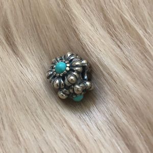 PANDORA Turquoise Flower Charm